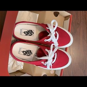 VANS OG authentic LX Red sneakers